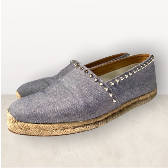 Christian Louboutin Other - Christian Louboutin Stud Denim Espadrilles